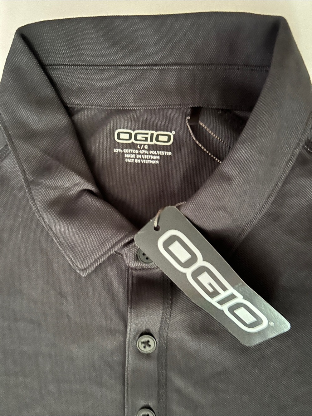 OGIO Men's Black Polo Shirt - Short Sleeve Performance - Picture 6 of 7